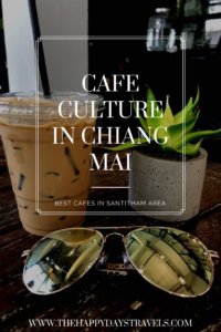 Cafe culture in Chiang Mai Pin - Glasses, iced coffee and plant