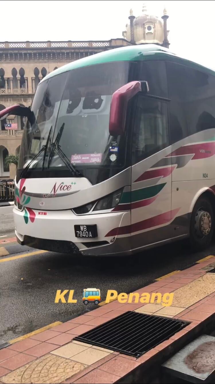 The Bus I took between Kl and Penang