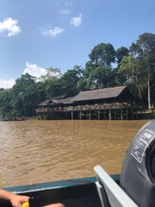 Sukau Rainforest Lodge from the boat view