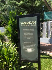 Sandakan Memorial park sign
