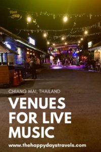 Venues for live music in Chiang Mai Thailand Pin