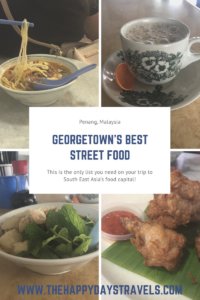 Pin image for Georgetown's best street food. 4 pictures included.