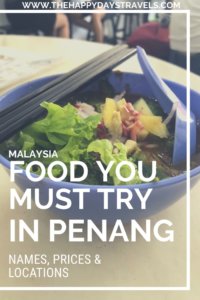 Pin Image for Malaysia Food you must try in penang. Names, prices and Locations.
