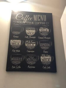 Coffee Menu at Degraves St, Melbourne