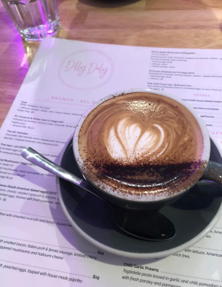 Coffee and Menu of Dilly Daly