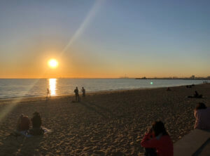 Sunset St Kilda Beach