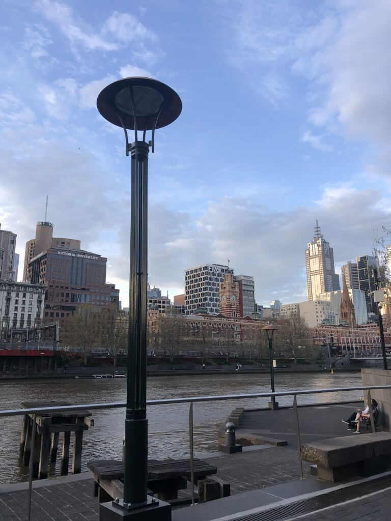 Yarra River view from Southbank of Melbourne