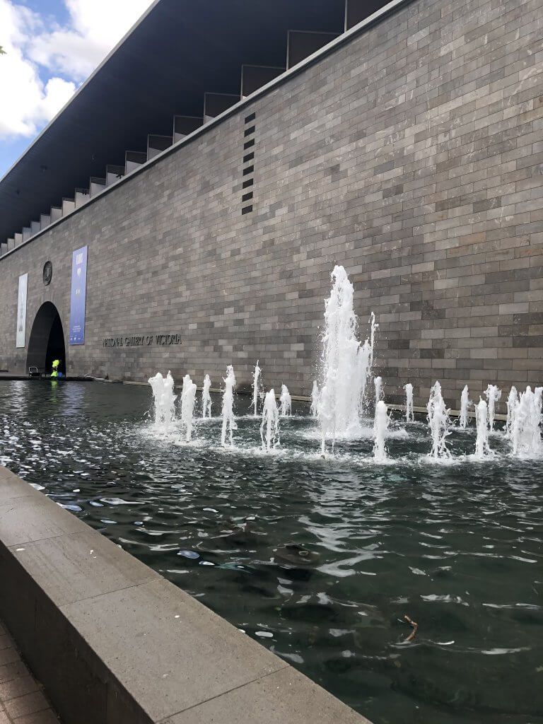 Gallery of Victoria in Melbourne with Fountain in Front