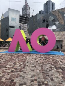 Australian Open in Melbourne - Sign on Federation Square