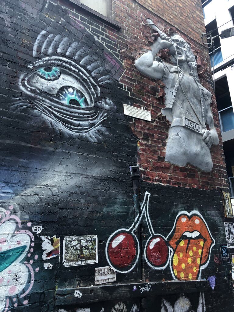 ACDC Lane - Mural for Rock Band Australia in Melbourne