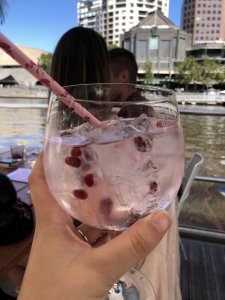 Pink Gin on Arbory Afloat on Yarra River, Melbourne