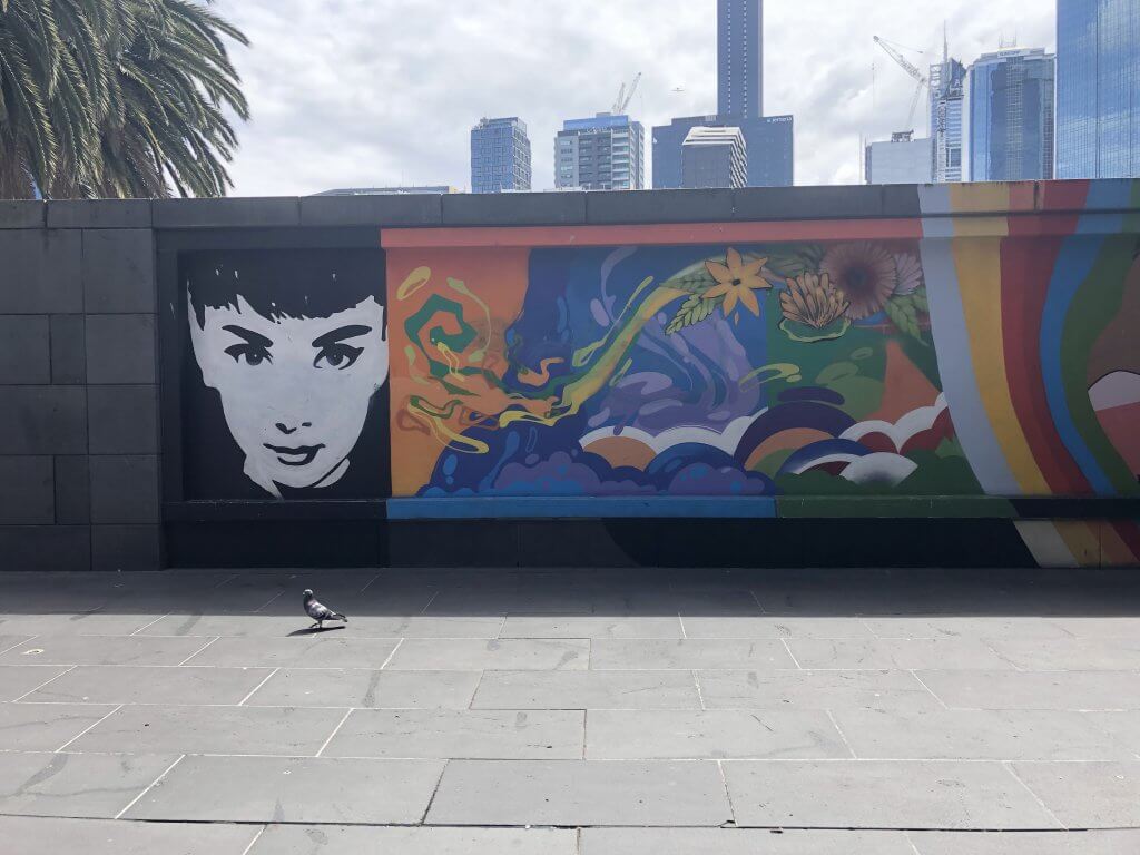 Audrey Hepburn in Southbank Melbourne