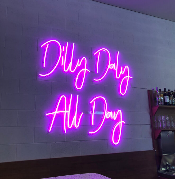 Dilly Daly All Day Restaurant Sign in Melbourne