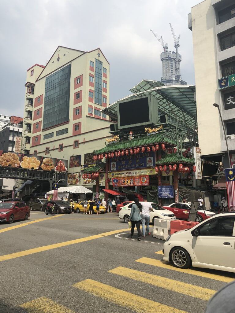 Petaling Street Entrance From Across the Road in Kuala Lumpur Chinatown 