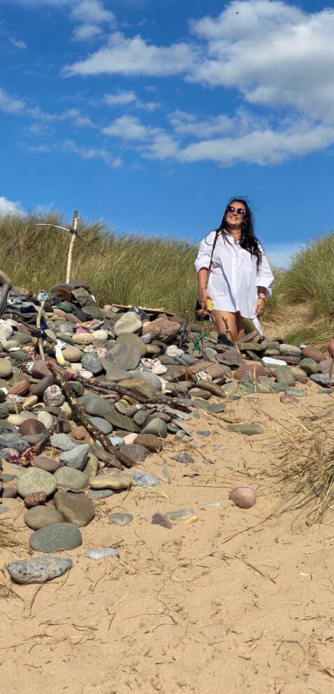 Me at Dobby's Grave freshwater West in Wales