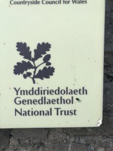 National Trust Sign for Stackpole Estate in Pembrokeshire South West Wales