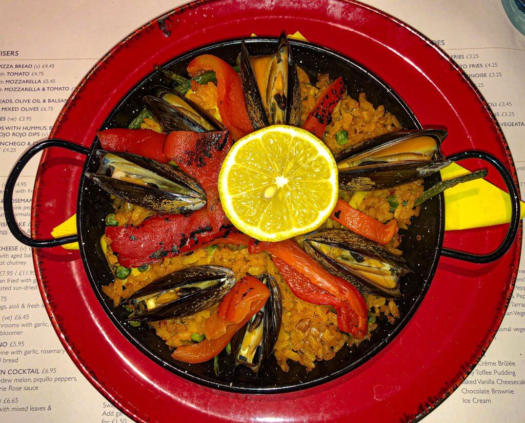 Paella from Ego in Penarth Wales