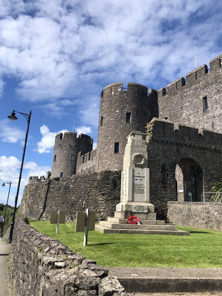 Pembroke Castle in Pembrokeshire Wales