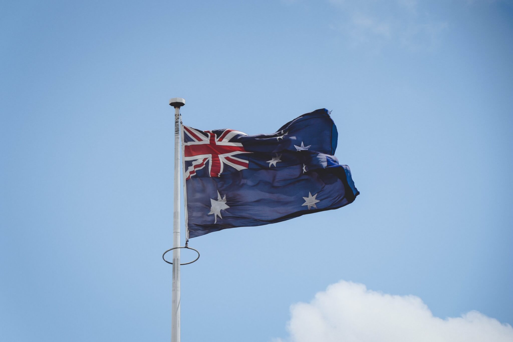 Pexels Stock Image of Australian Flag on Pole