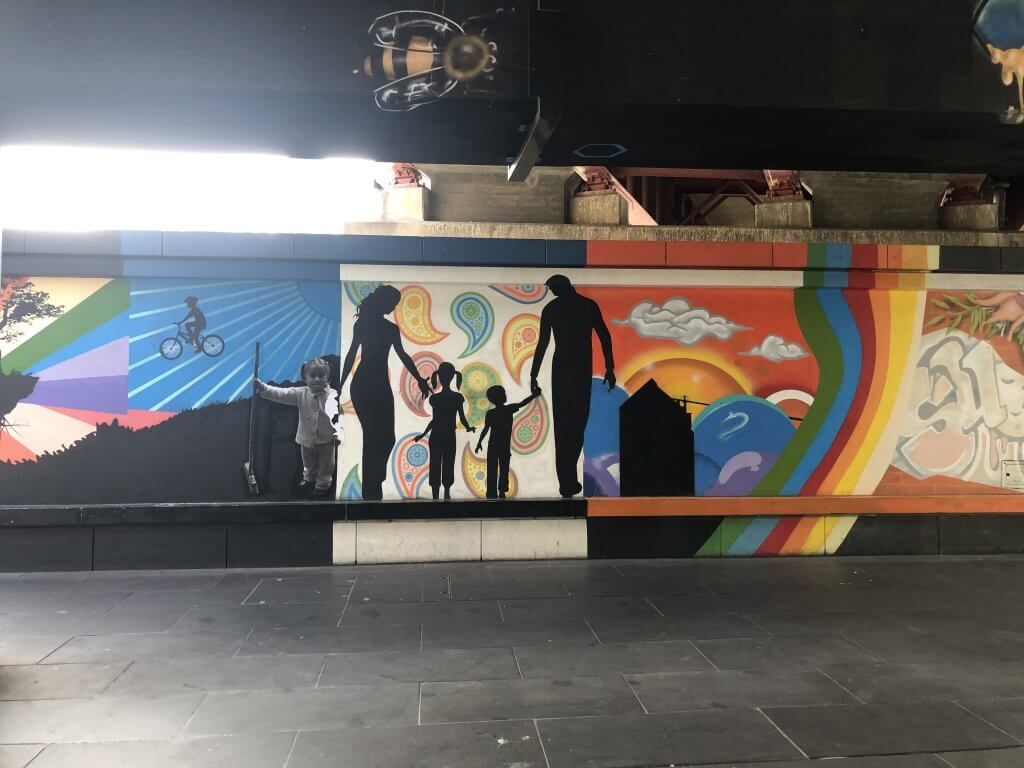 Street art in Melbourne Yarra River