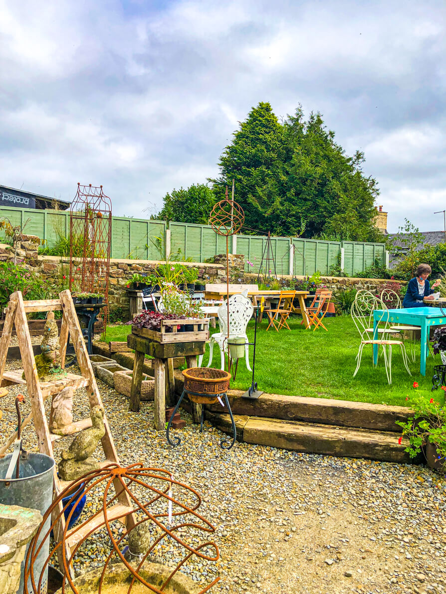 Garden of Antique Shop in Narberth as a secret cafe