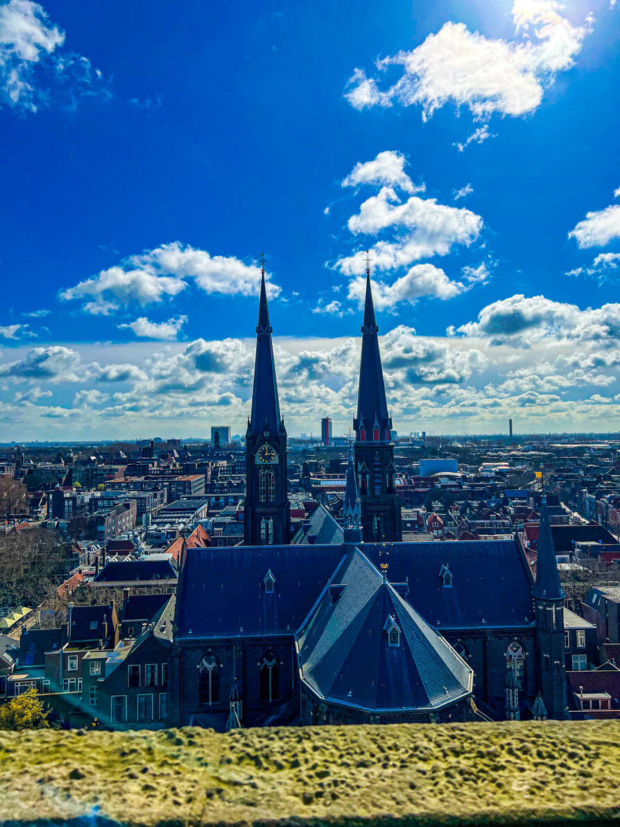 Views over Delft from top of Nieuwe Kerk tower