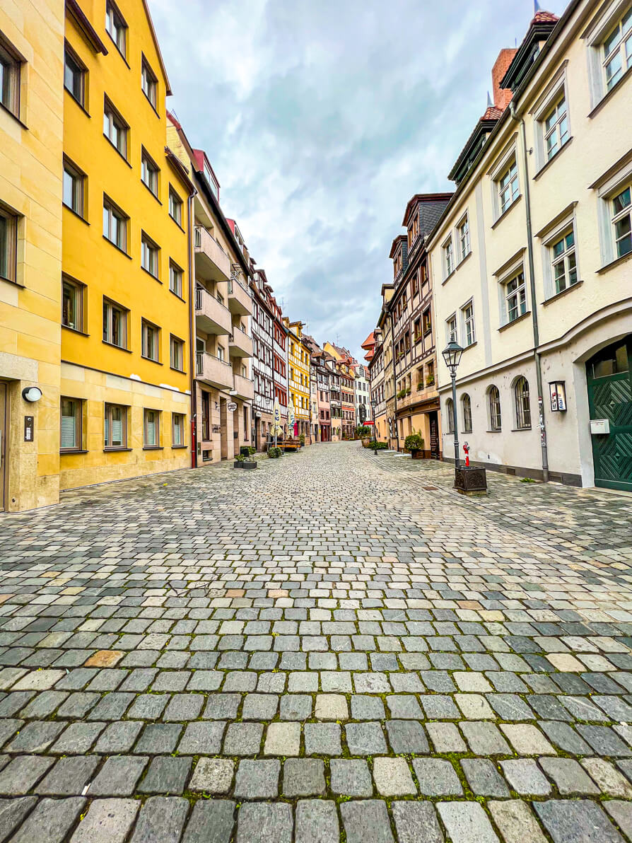 Weissgerbergasse street worth of Instagram in Nurnberg Germany 