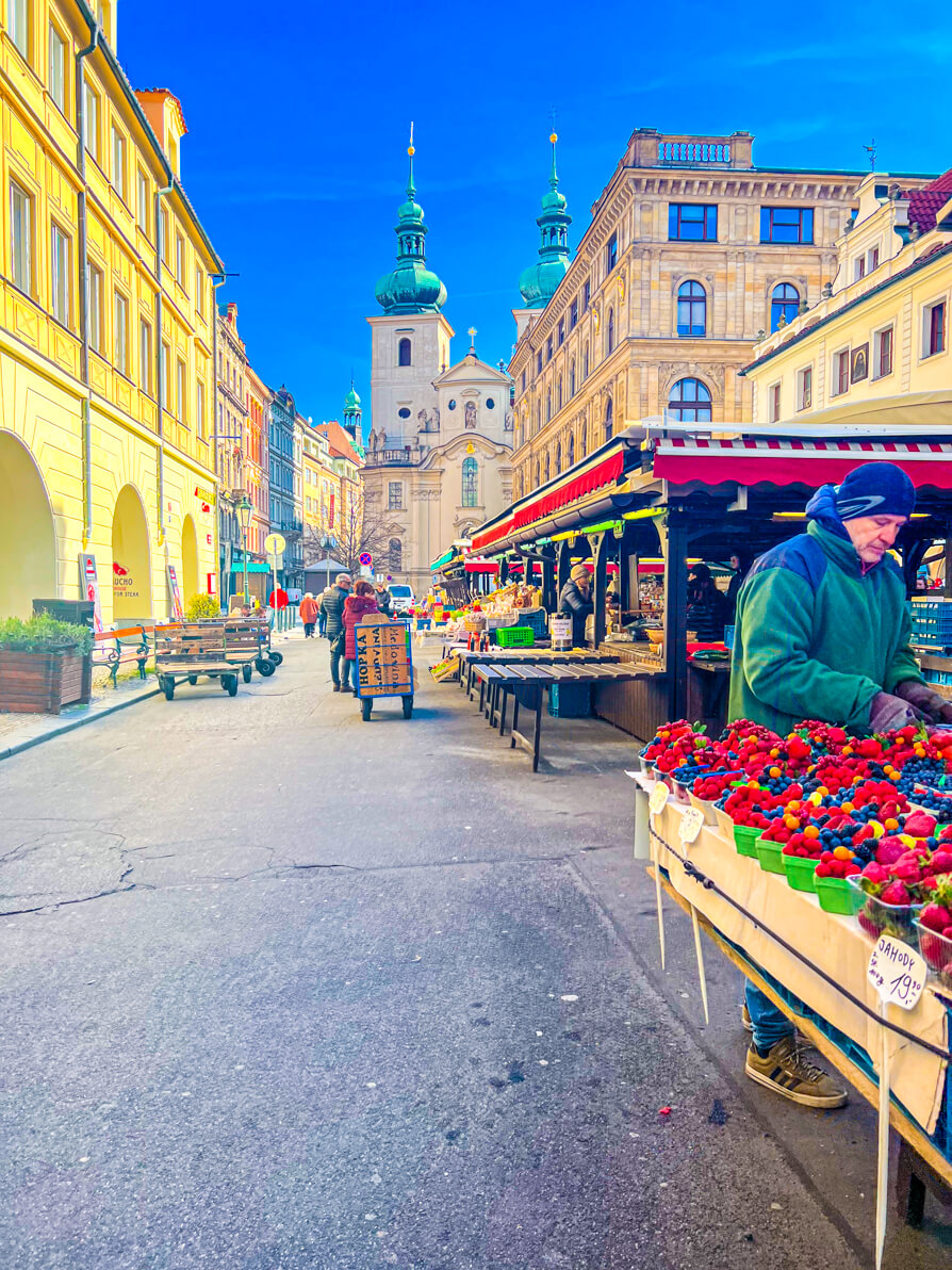 Main market in Prague