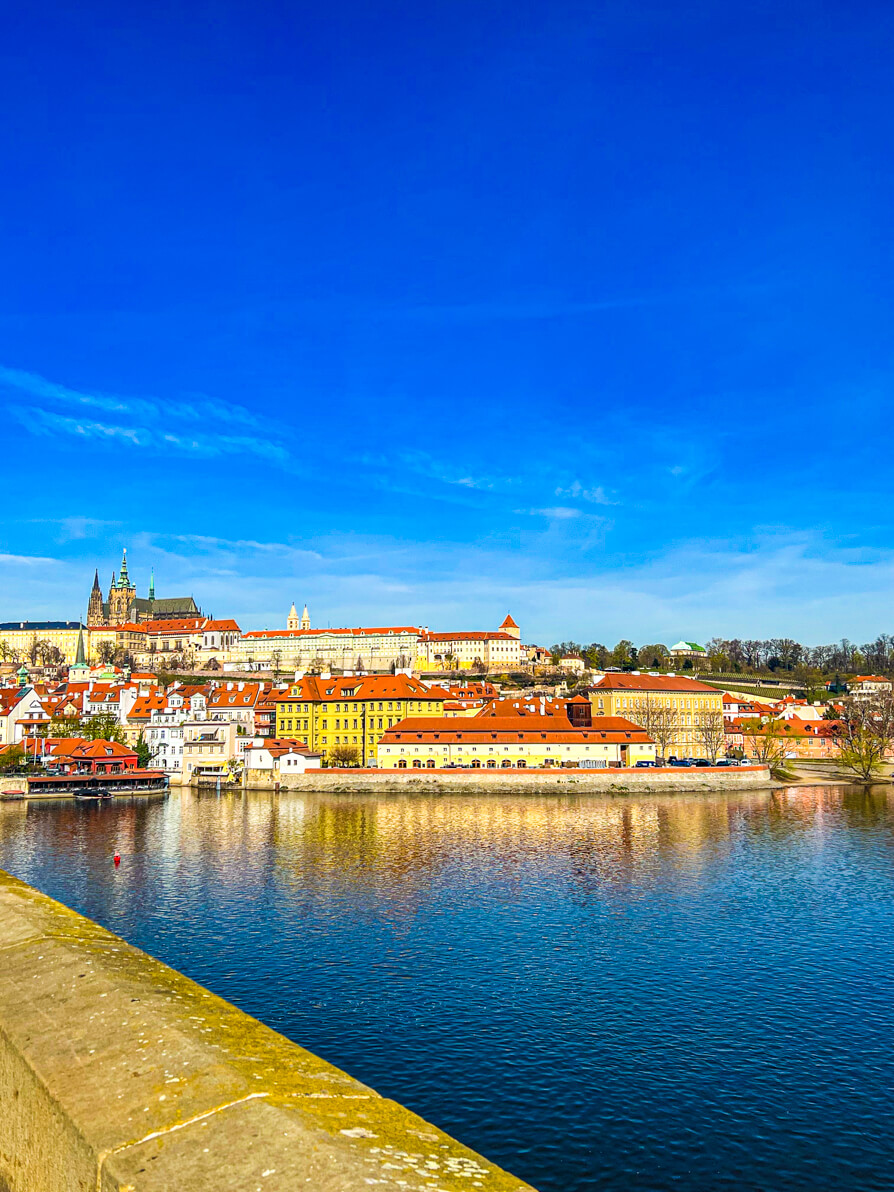 View of Mala Strana from Charles Bridge in Prague