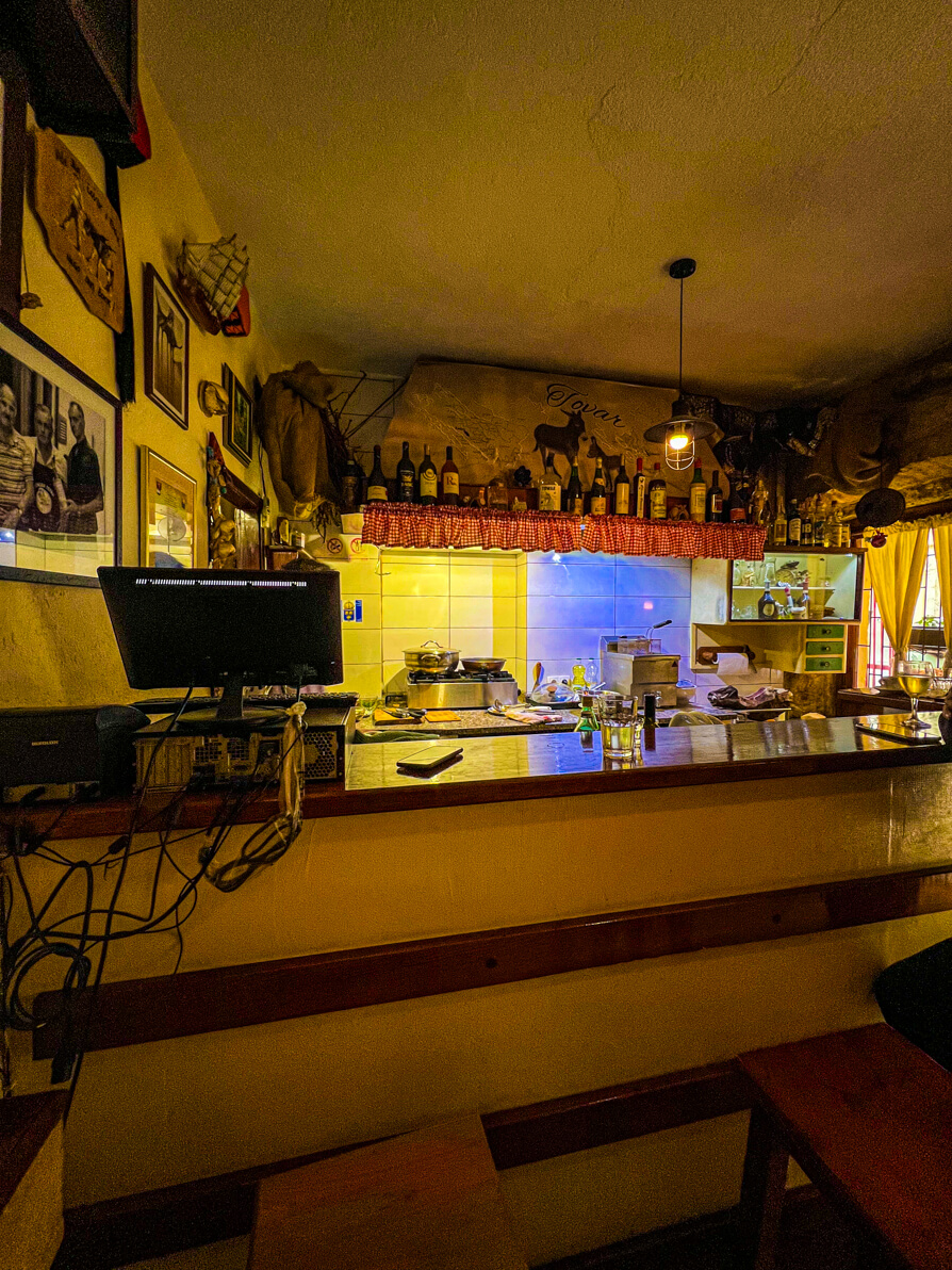 Interior of an authentic Konoba in Zadar Croatia on the Free Spirit Tours food tour