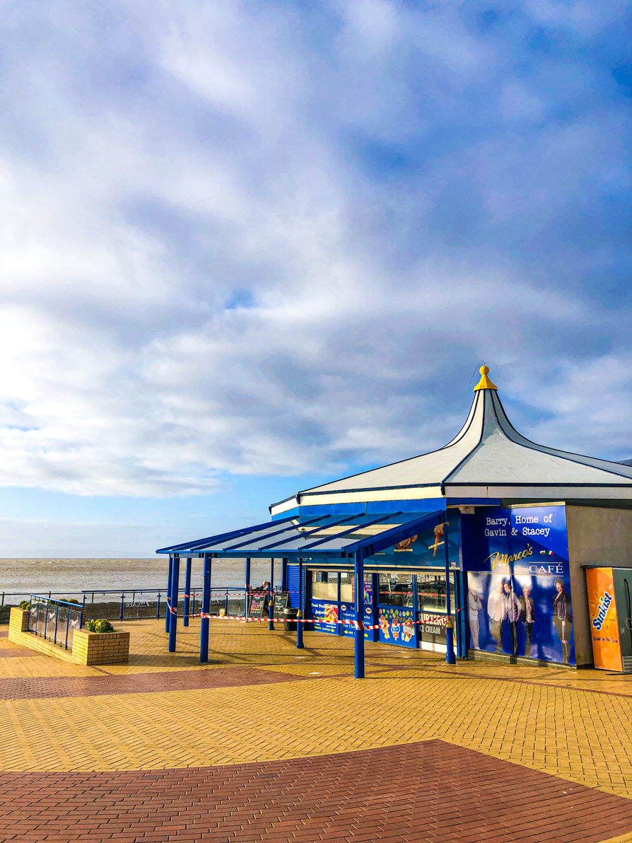 Image of Marcos Cafe and Promenade area on Barry Island Wales
