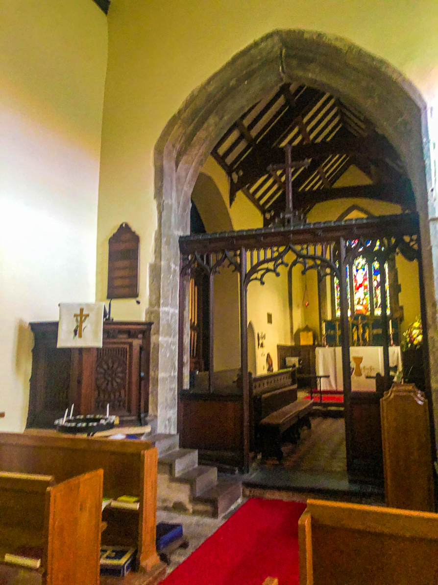 Interior of St Peter's Church from Gavin and Stacey Filming Locations in Wales