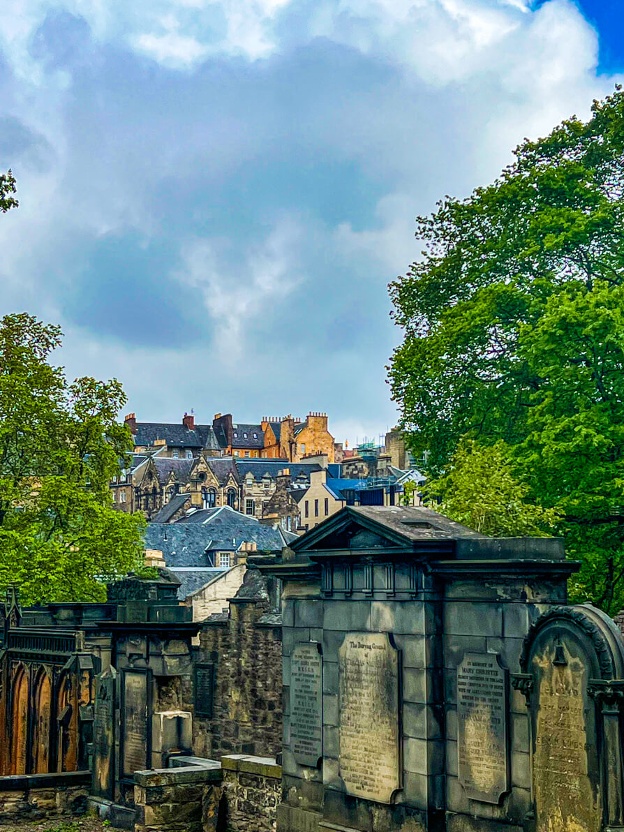 image of Greyfriars Kirkyard Harry Potter Graveyard in Edinburgh Scotland