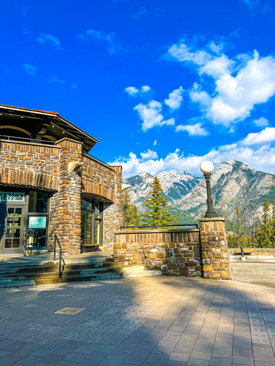 image of front exterior of cave and basin historical site banff