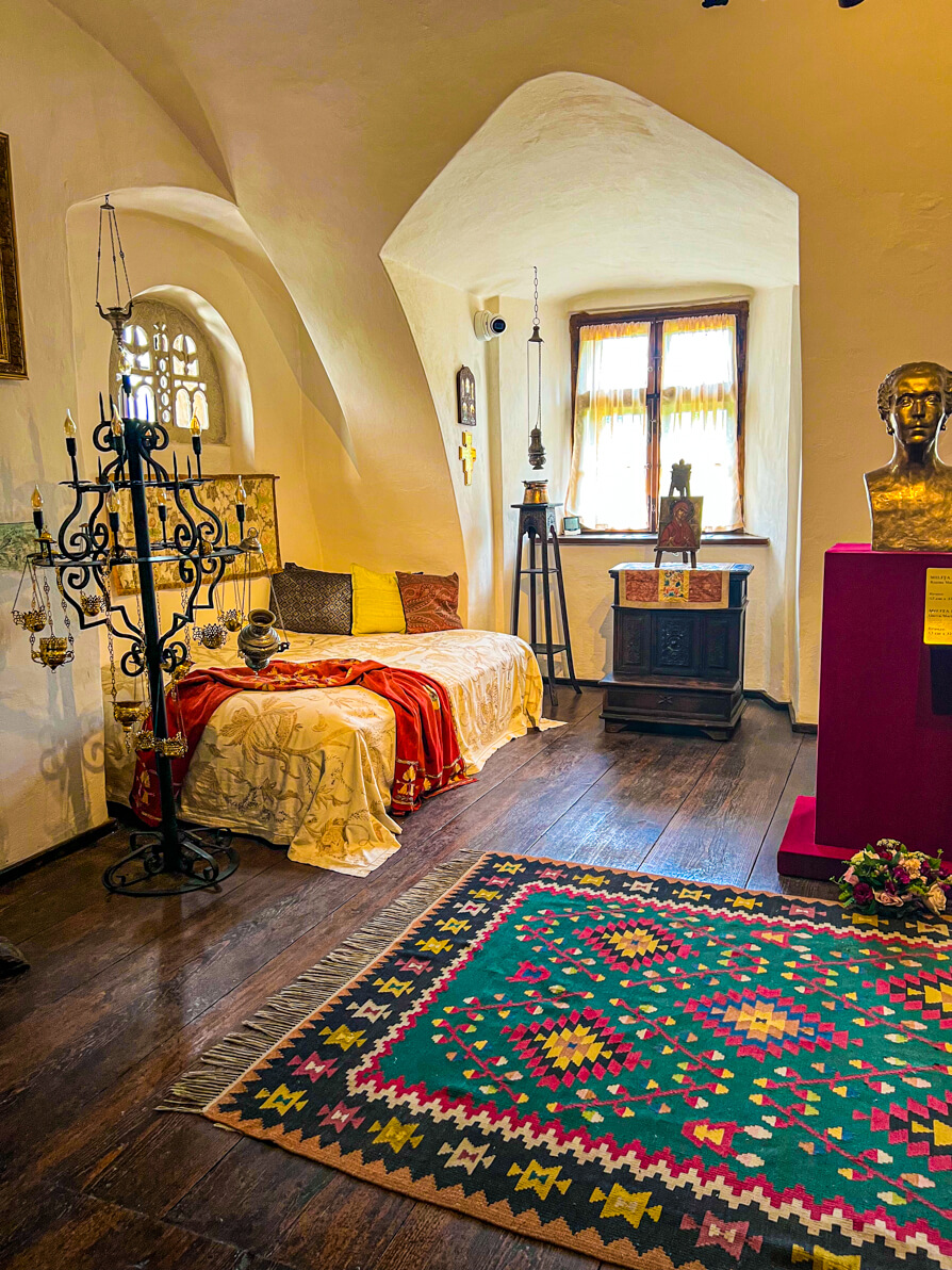 Image of viewing room in Bran Castle Transylvania Romania