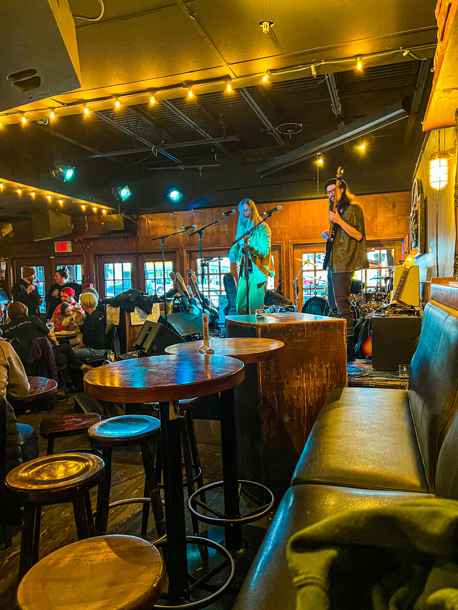 Image of two musicians playing live music in Ship and Anchor in Calgary