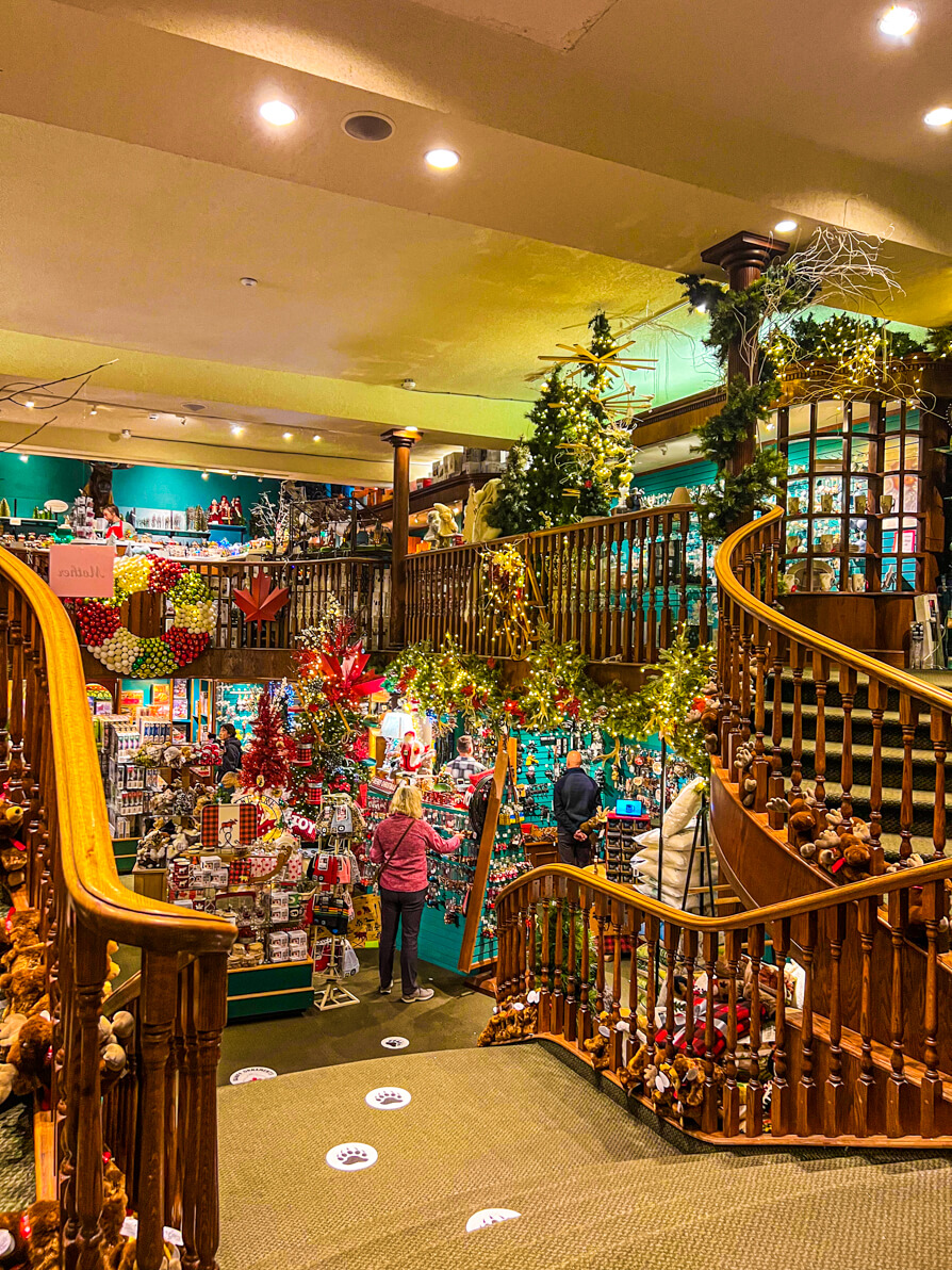 Interior of the christmas shop Banff Canada