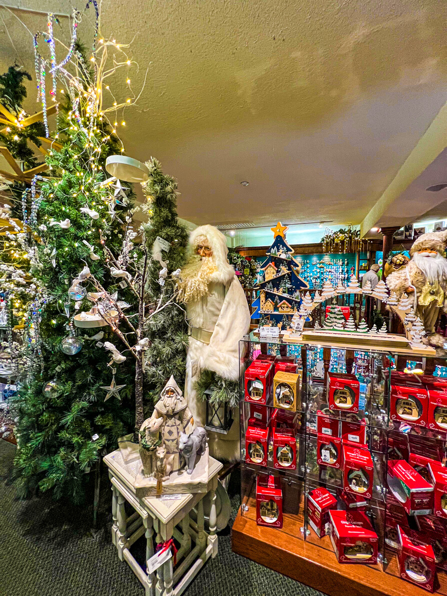 Interior of Banff spirit of christmas shop in Canada