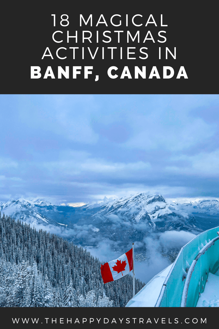 pin image for Banff Christmas Activities and what to do in Banff for Christmas