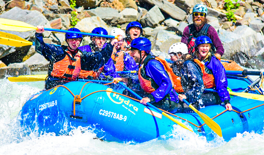 image of Shireen and friends Kicking Horse White Water Rafting in British Columbia Canada