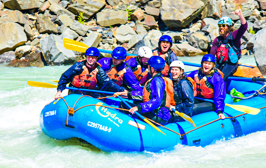 image of Shireen and friends Kicking Horse White Water Rafting in British Columbia Canada