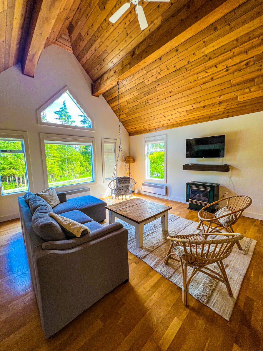 Image of the interior of Ucluelet Airbnb in Ucluelet Vancouver Island Canada