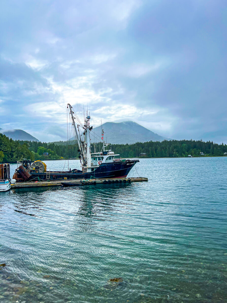 Image of Boat on Ucluelet Harbour in Ucluelet Vancouver Island Canada