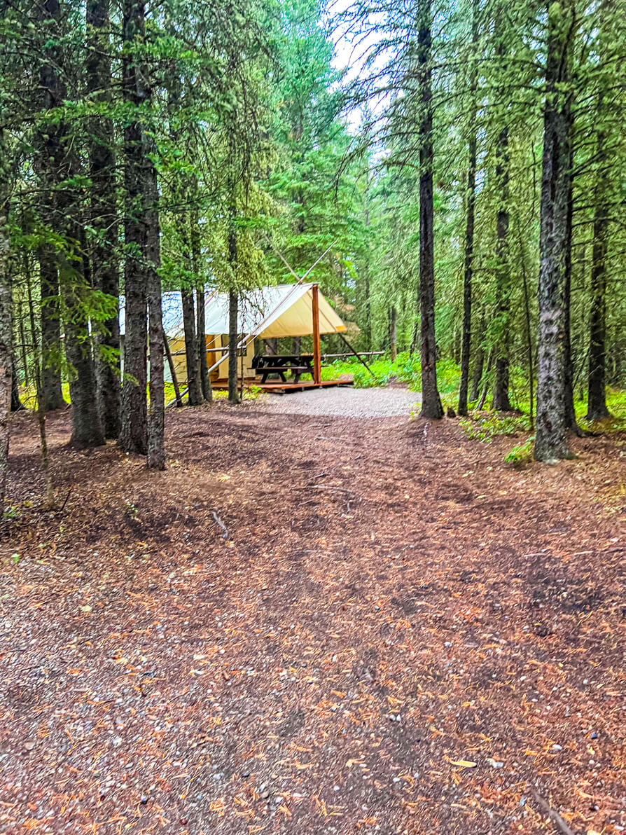 image of trappers tent in Sundance Lodge Kananaskis Country